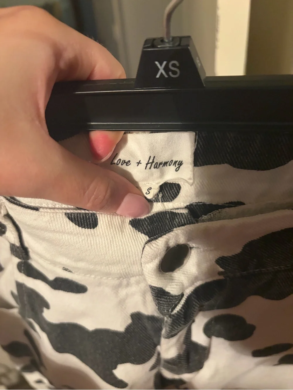 Love + Harmony Cow Print Wide-Leg Jeans